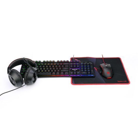 Kit gaming Redragon S137 Gaming Essentials 4 in 1 negru iluminare RGB