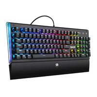 Tastatura gaming mecanica Redragon Aryaman neagra iluminare RGB switch-uri maro