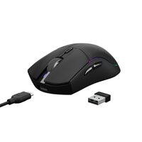 Mouse gaming wireless Bluetooth si cu fir Gamdias Hades M3 negru iluminare aRGB