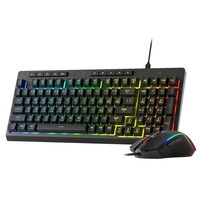 Kit tastatura si mouse Redragon S141 negru iluminare RGB