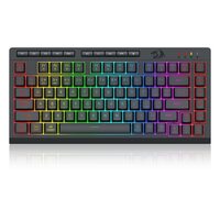 Tastatura gaming Bluetooth cu fir si wireless Redragon Crescent Pro neagra iluminare RGB