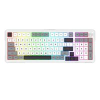 Tastatura gaming mecanica Bluetooth cu si fara fir Redragon Bragi Pro alba cu gri