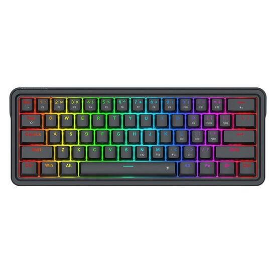 Tastatura gaming mecanica Redragon Ironguard neagra iluminare RGB switch-uri gri