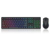 Kit tastatura si mouse wireless Redragon S107 Gaming Essentials KS iluminare RGB