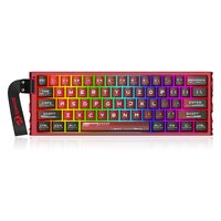 Tastatura gaming mecanica Redragon Venom rosie cu negru iluminare RGB