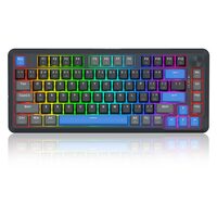 Tastatura gaming mecanica Bluetooth cu si fara fir Redragon Cyrus Pro neagra cu albastru iluminare RGB