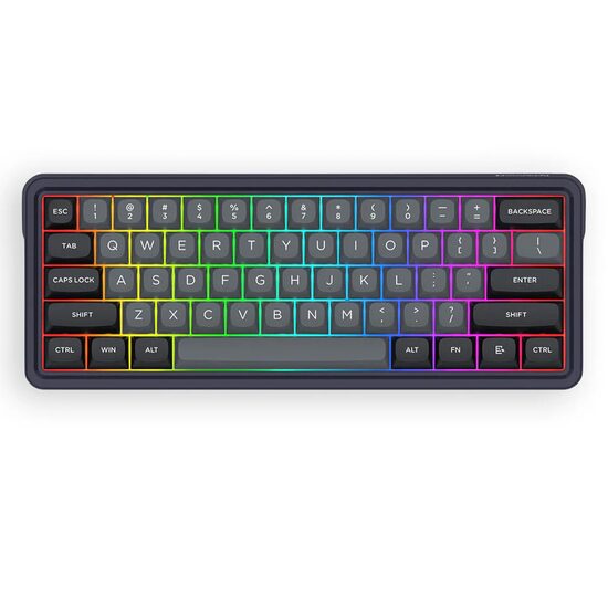 Tastatura Bluetooth si cu fir gaming mecanica Redragon Draconic V2 Pro neagra cu gri iluminare RGB