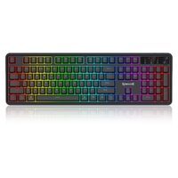 Tastatura gaming Bluetooth cu fir si wireless Redragon Volcano neagra iluminare RGB