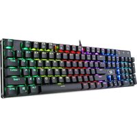 Tastatura gaming mecanica Redragon Devarajas neagra iluminare RGB switch-uri rosii