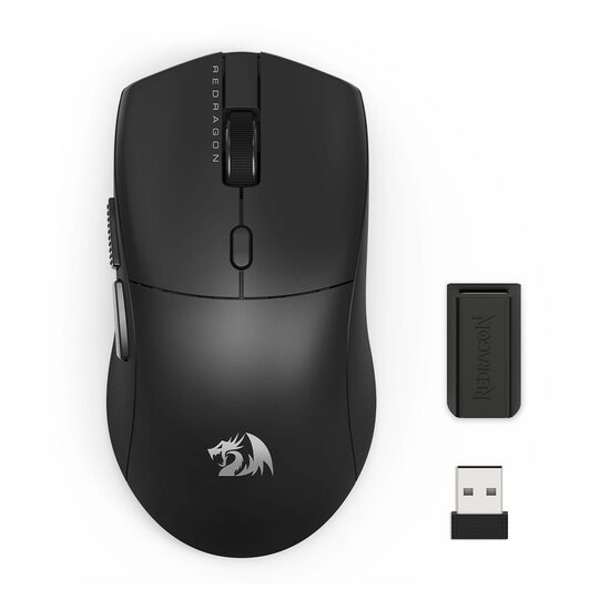 Mouse gaming wireless bluetooth si cu fir Redragon Sparda negru 45K DPI ultra usor