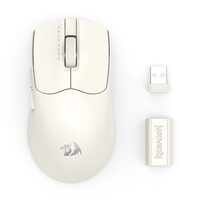Mouse gaming wireless bluetooth si cu fir Redragon Axion alb 45K DPI ultra usor