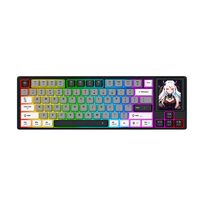 Tastatura gaming mecanica Redragon Popvu neagra cu alb iluminare RGB cu stream deck detasabil