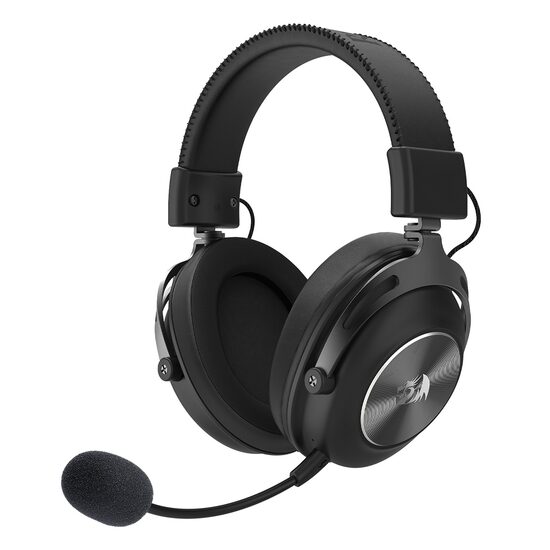 Casti gaming Bluetooth cu fir si wireless Redragon Titan negre dual microfon