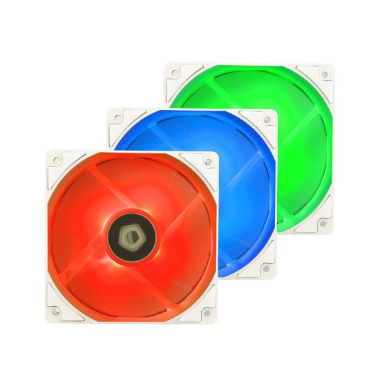 Set 3 ventilatoare ID-Cooling XF-12025 120mm Snow iluminare RGB