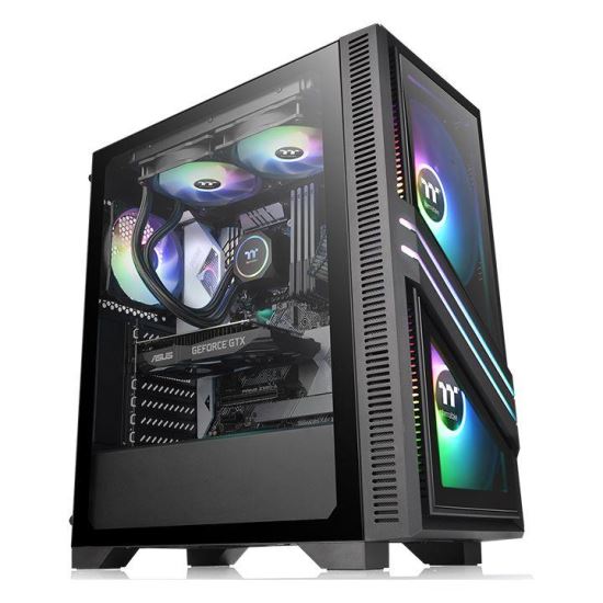Carcasa Thermaltake Versa T35 Tempered Glass RGB neagra
