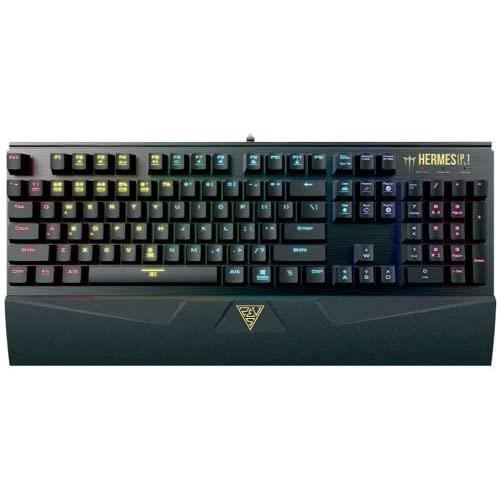 Tastatura gaming mecanica Gamdias Hermes P1 neagra iluminare RGB switch-uri negre