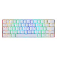 Tastatura Bluetooth si cu fir gaming mecanica Redragon Draconic alba iluminare RGB