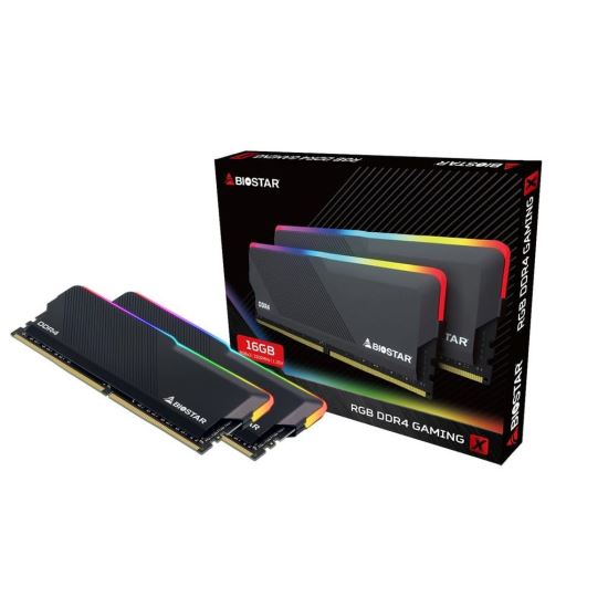 Memorie DIMM DDR4 Biostar Gaming X 16GB 3200Mhz (2x 8GB) iluminare RGB cu radiator negru