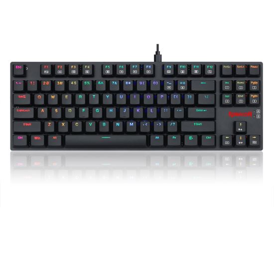 Tastatura gaming Redragon APS TKL neagra iluminare RGB switch-uri albastre