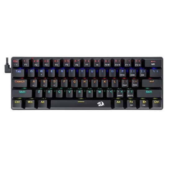 Tastatura gaming mecanica Redragon Jax neagra iluminare Rainbow