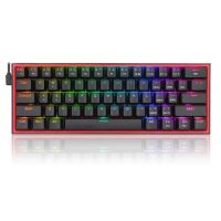 Tastatura gaming mecanica Bluetooth cu fir si wireless Redragon Fizz Pro neagra iluminare RGB