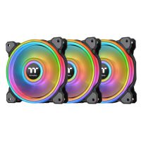 Set 3 ventilatoare Thermaltake Riing Quad 12 140mm iluminare aRGB