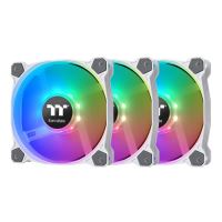 Set 3 ventilatoare Thermaltake Pure 12 ARGB 120mm albe iluminare adresabila RGB